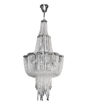 K Light KLCH-6007/12 230v 40W E14 Medium Cascading Crystal Chandelier