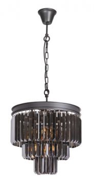 K Light KLCH-6515/4-BL, KLCH-6515/4-SG 4xE14 K9 Crystal 3 Tier Chandelier (Multiple Colours/Finishes)