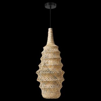 K Light KLCH-7106 230v 40W E27 Rattan Pendant Natural Bamboo