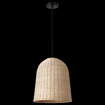K Light KLCH-7128 230v 40W E27 Rattan Pendant Natural Bamboo