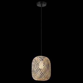 K Light KLCH-7131 230v 40W E27 Rattan Pendant Natural Bamboo