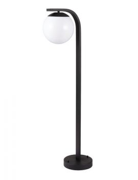 K Light KLG-1151 230v 40W E27 Opal Ball Bollard Black