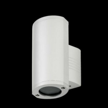 K Light WYN-KLG-1801/2GU-SS Up and Down DieCast Aluminium Wall Light Shiny Silver with Clear Glass
