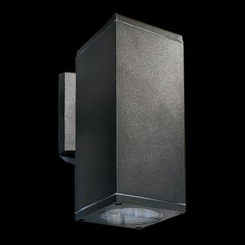 K Light KLG-40-1/BL 230V 40W E27 Square Up or Down Garden Light IP54 Black