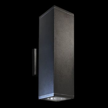 K Light KLG-40-2/BL 230V 40W E27 Square Up & Down Garden Light IP54 Black