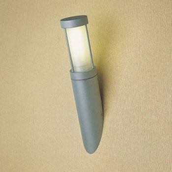 K Light KLG-9109 Plain Slanted Wall Light Matt Grey with Frosted Glass Diffuser