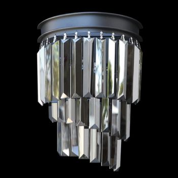 K Light KLW-6515/BL, KLW-6515/SG 230v 40W E14 Clear Crystal Wall Light (Multiple Colours/Finishes)