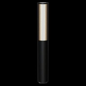 K Light L-LED-838 230v 18W IP65 LED Slated Bollard Black with glass diffuser