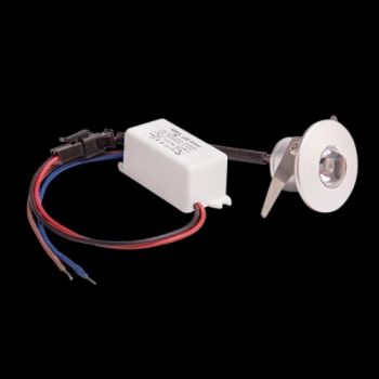 K Light LED-03-WH/CW, LED-03-WH/WW 1W LED Star Down Light including External Driver (Multiple Colours/Finishes)