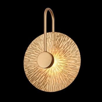 K Light LED-654/GD, LED-654/WH 230V 5W LED Round golden leaf wall light (Multiple Colours/Finishes)