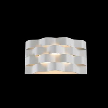 K Light M-LED-1401M/WH, M-LED-1401M/BL 230v 6W LED Medium Ripple Wall Light (Multiple Colours/Finishes)