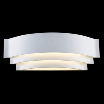 K Light M-LED-1463L/WH 230v 20W LED Large 3-Step Wall Light White