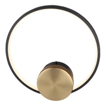 K Light MB-710/33 230v 15W LED Ring Wall Light Black and Gold