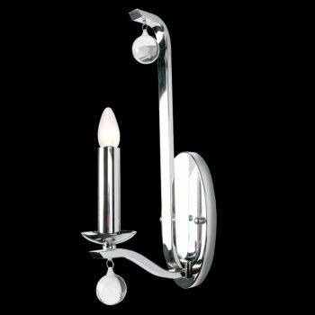 K Light MC-KLW-1310/1 E14 1 Arm Candelabra Wall Light Chrome