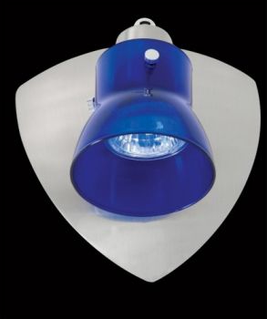 K Light MG-SPECTRUM/1 B, MG-SPECTRUM/1 C, MG-SPECTRUM/1 R, MG-SPECTRUM/1 Y 12V G5.3 MR16 Single Adjustable Blue Colour Glass Spot Light (Multiple Colours/Finishes)