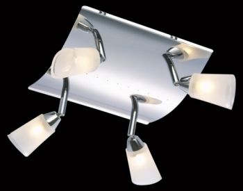 K Light MG-VELA/4 50W G9 Four Adjustable Spot Lights on Square Plate