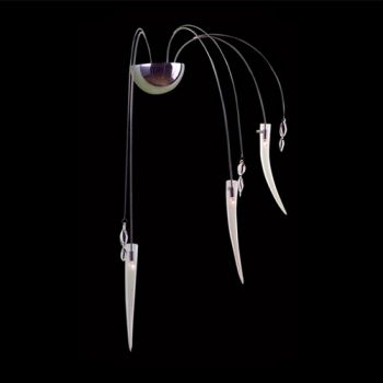 K Light N-MB0195-3B 3x20W G4 Bi-Pin Halogen Tusk Glass Wall Light  Chrome with Clear Glas