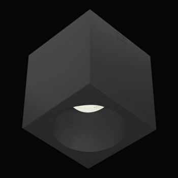 K Light O-KLS-88-S/BL 230V 7W LED GU10 Coastal Surface Mounted Square Downlight Black