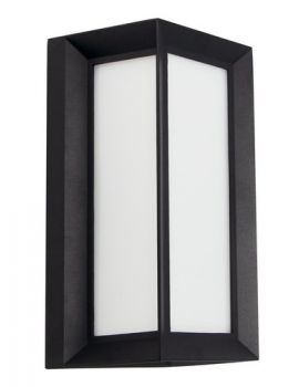 K Light P-KLB-LED-403 230v 20W LED SMD Coastal Framed Vertical Bulkhead Black