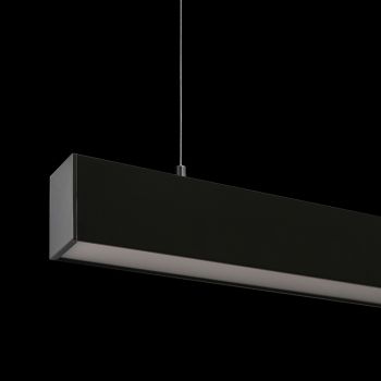 K Light AP-500/BL+FR-CW-1, AP-500/BL+FR-CW-2, AP-500/BL+FR-CW-3 Complete U-Channel Pendant with Frosted Cover Cool White (100cm) (Multiple Sizes)