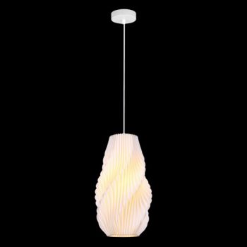 K Light PO-KLCH-1912 230v 6W LED E27 Snowdrop 3D Printed Recycled Pendant White