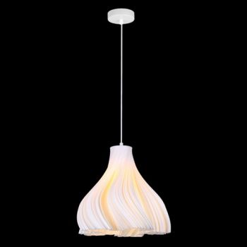 K Light PO-KLCH-1916 230v 6W LED E27 Marigold 3D Printed Recycled Pendant White