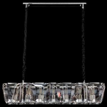 K Light Q-KLCH-81502/7 Large Rectangle Chandelier with Angled and Trapezium Crystal Slabs