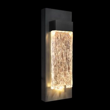 K Light R-LED-12/BL 230V 12W LED Ripple IP65 wall light Black