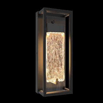 K Light R-LED-13/BL 230V 12W LED Framed Ripple IP65 wall light Black