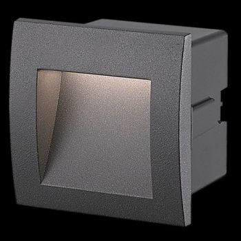 K Light R-LED-601 1W LED Square Small Die Cast Aluminium Recessed Step Light IP65
