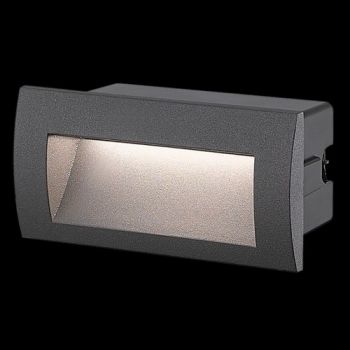 K Light R-LED-602 3W LED Rectangular Die Cast Aluminium Recessed Step Light IP54