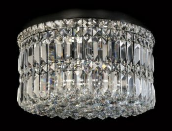 K Light S-KLC-2310/50 Large Round K9 Crystal Ceiling Fitting Chrome