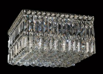K Light S-KLC-2313/40 Small Square K9 Crystal Ceiling Fitting Chrome