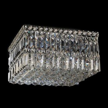 K Light S-KLC-2313/52 Large Square K9 Crystal Ceiling Fitting Chrome