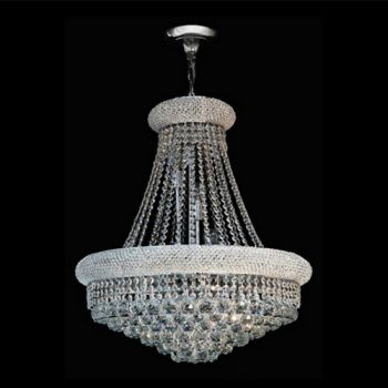 K Light S-KLCH-8738/14 14xE14 Medium Basket K9 Crystal Chandelier Chrome