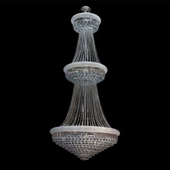 K Light S-KLCH-8738/32 32xE14 Double Basket K9 Crystal Chandelier Chrome