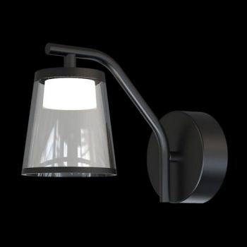 K Light S-LED-824 230v 10W IP65 LED Arched Aluminum & Acrylic Wall Light Black