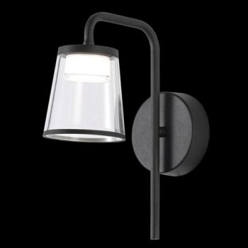 K Light S-LED-826 230v 10W IP65 LED Tall Aluminum & Acrylic Wall Light Black