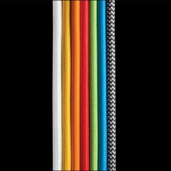 K Light SK-FABRIC/BL, SK-FABRIC/BL-WH, SK-FABRIC/BU, SK-FABRIC/GR, SK-FABRIC/OR, SK-FABRIC/RD, SK-FABRIC/WH, SK-FABRIC/Y Two Core Fabric Cord (Multiple Colours/Finishes)