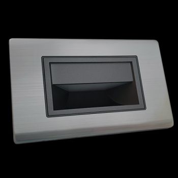 K Light ST-LED-108/BG 230v 1.5W LED SMD Rectangular Recessed Step Light Satin
