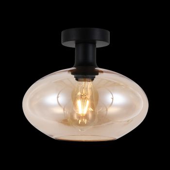 K Light T-KLC-1427-L/AB, T-KLC-1427-L/CL, T-KLC-1427-L/SM 230v 60W Large Glass Orb Ceiling Light (Multiple Colours/Finishes)