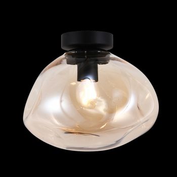 K Light T-KLC-1428-L/AB, T-KLC-1428-L/CL, T-KLC-1428-L/SM 230v 60W Large Glass Molten Ceiling Light (Multiple Colours/Finishes)
