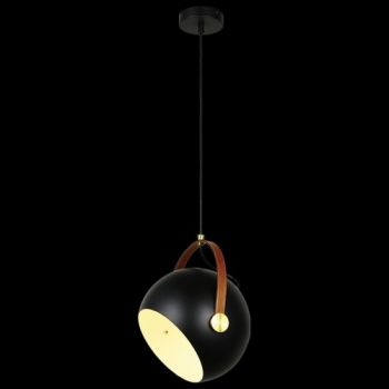 K Light T-KLCH-124/BL, T-KLCH-124/WH Leather and Iron Ball Metal Pendant (Multiple Colours/Finishes)
