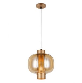 K Light WYN-KLCH-133/SG 230v E27 Medium Chicago Glass Pendant Satin Gold