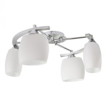 K Light T-KLCH-613/4 4 Light Modern Luxury Ceiling FittingOval Pleated Glass