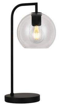 K Light T-KLT-1473/BL, T-KLT-1473/GD E27 Inspiration Ball Glass Table Lamp (Multiple Colours/Finishes)