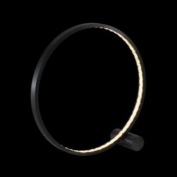 K Light T-LED-485/60 230V 30W LED Crystal Ring Floor Lamp 60cm Black with Crystals