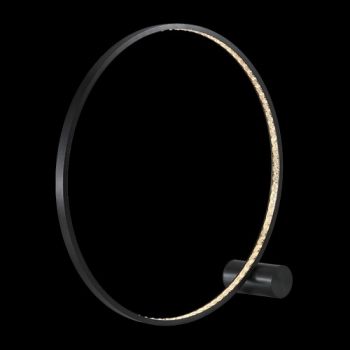 K Light T-LED-485/90 230V 42W LED Crystal Ring Floor Lamp 90cm Black with Crystals