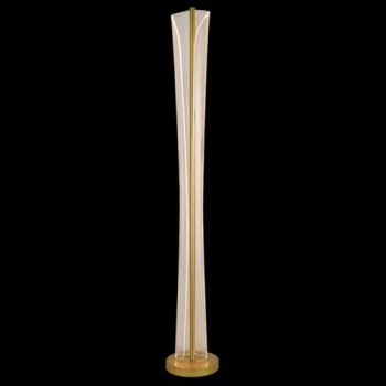 K Light T-LED-500 230V 32W LED Cocoon Acrylic Floor Lamp Satin Gold with clear glitter Acrylic
