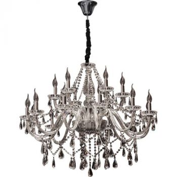 K Light V-KLCH-8004/18 12+6 Arm K9 Crystal Chandelier Clear Glass